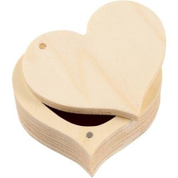 Vermelding wonder Gewoon doen Houten doosje in hartvorm kopen