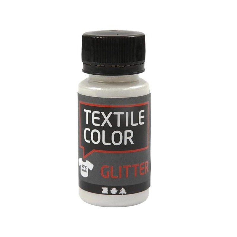 erven huren links Textile Color transparant glitter textielverf, 50 ml