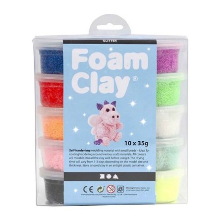 Maak een sneeuwpop Editor Voorstel Foam Clay glitter 10 kleuren kopen | Koop online bij CreatiefPlezier