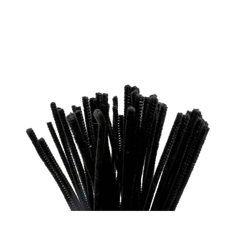 Chenilledraad zwart, 50 - 6 mm kopen