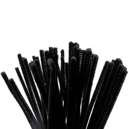 buste Graden Celsius Creatie Chenilledraad zwart, 50 stuks - 6 mm kopen